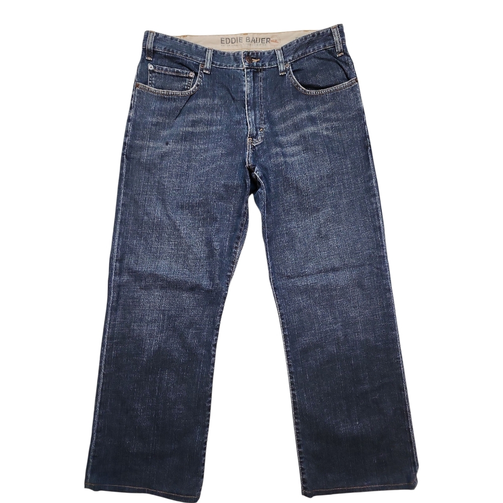 Eddie Bauer Men's Relaxed Fit Jeans in Deep Blue
